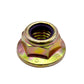 3/8-16 Grade 8 Zinc Yellow Flanged Nylon Insert Lock Nut Purple Nylon Insert