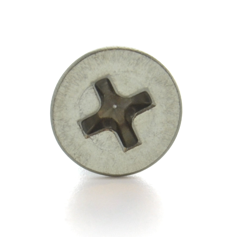 #12-24 x 1-1/4 Inch Coarse Plain 18-8 (A2) Stainless Steel #3 Phillips Drive Flat Countersunk Head Machine Screw