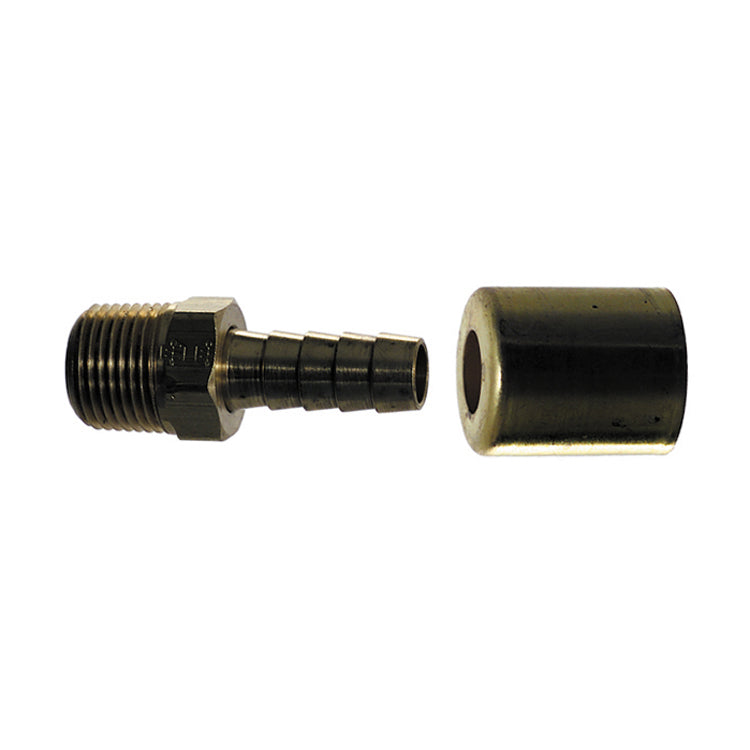 3/8 Inch x 3/8 Inch Male Pipe Rigid (Nptf) CA360 Brass 338 P Series Coll-O-Crimp.
