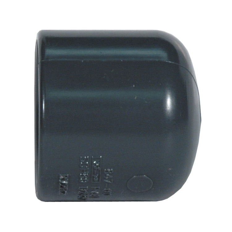 2 Inch Socket Sch 80 Dark Gray Pvc Cap