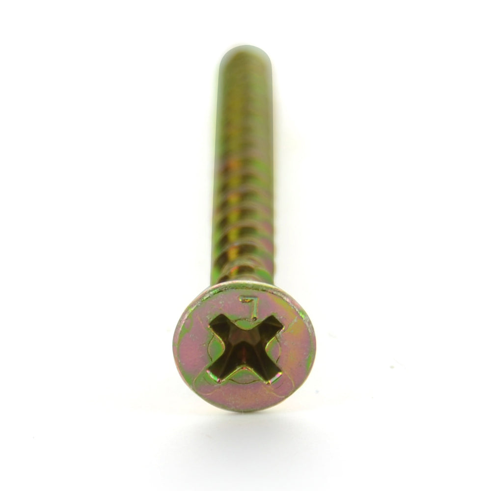 #7 x 2 Inch Coarse Type A Point #2 Phillips Drive Bugle Head Yellow Zinc Steel Drywall Screw