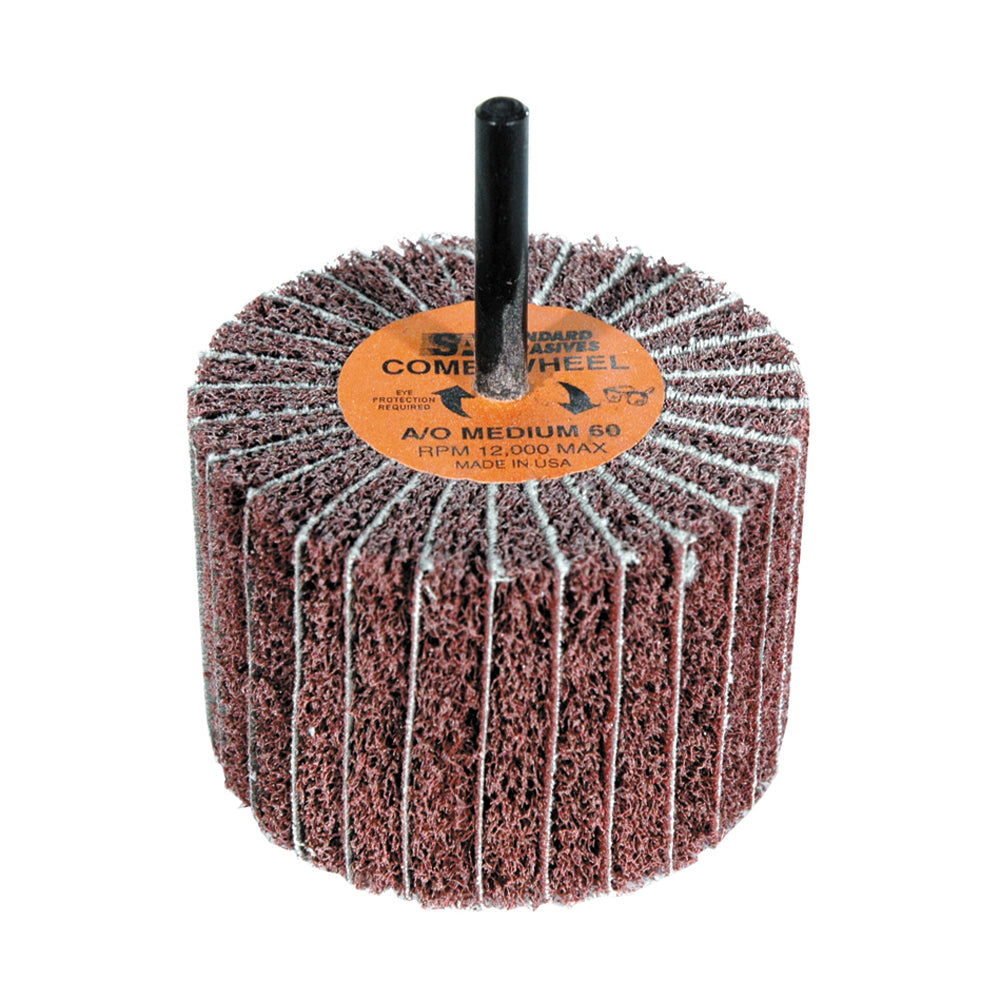 Standard Abrasives 3 Inch x 2 Inch Buff and Blend Combination Flap Wheel 120 Grit With 1/4 Inch Shank