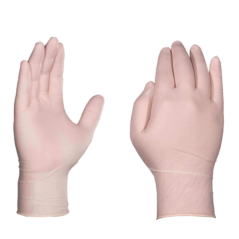 Ammex Large 3 Mil Ivory Textured Latex Powder Free Lx3® Standard Industrial Glove - 100 Per Box