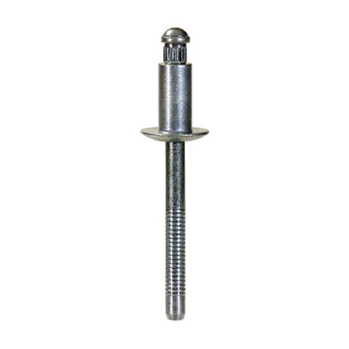 1/4 Inch x 12.30 mm 1/16 - 1/4 Inch Grip Silver Zinc Steel Blind Rivet