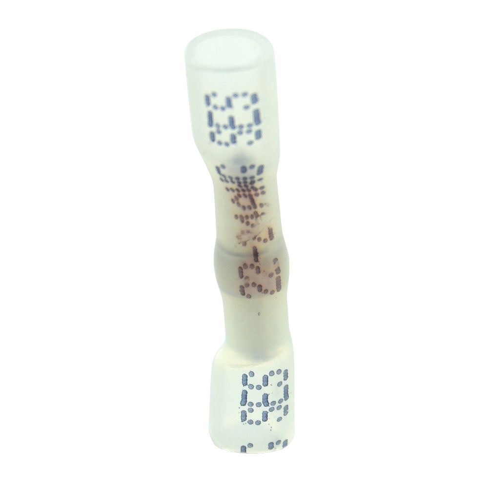 22-24 Gauge Button Connector Crimp Solder And Heat Shrink Insulated Clear