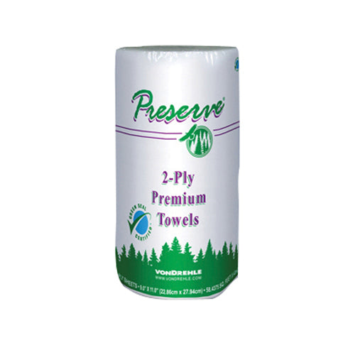 11" x 9" Preserve Perforated Household Roll Towel 85 Sheets Per Roll