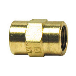 1/4 Inch x 29/32 Inch Lead Free Brass Pipe Coupling