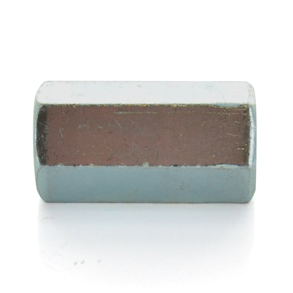 1/2-13 x 3/8-16 x 1-1/4 Zinc Plated A563 Grade A Reducing Hex Coupling Nut - Clearance