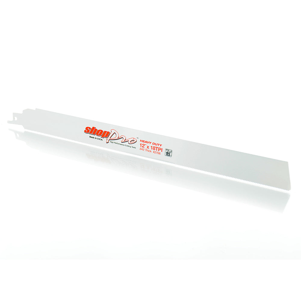 Shoppro 12 x 1 x 0.042 Power Edge Heavy-Duty Reciprocation Saw Blade - 18 Tpi
