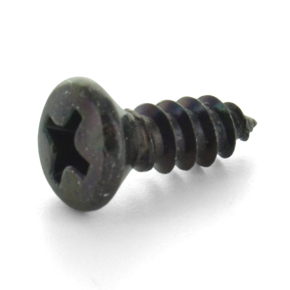 #10 x 3/4 Inch Black Oxide Alloy Steel Oval Head Type-Ab Self-Tapping Sheet Metal Screw