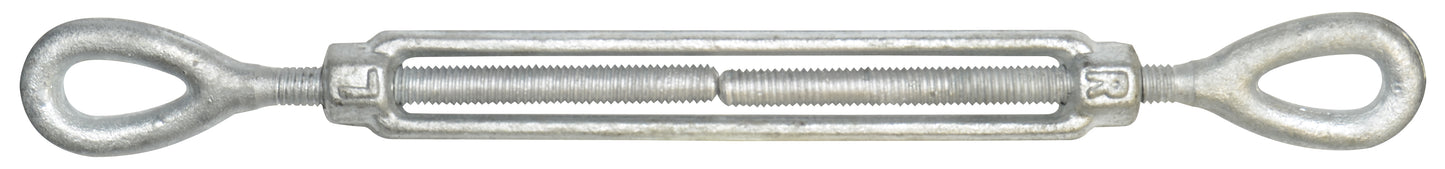 5/8 Inch x 9 Inch Hot Galvanized 1030 Carbon Steel Eye and Eye Turnbuckle