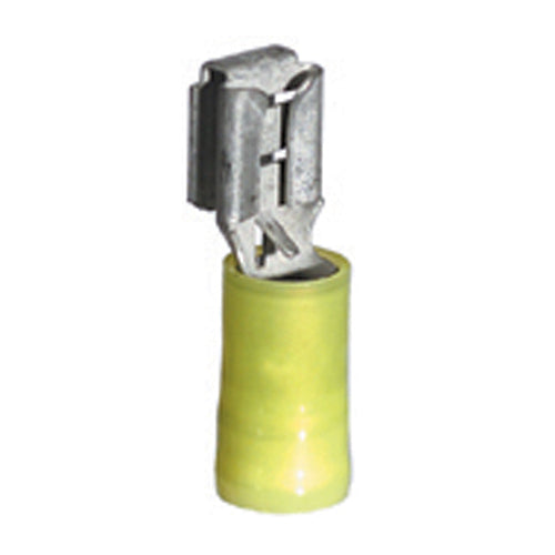 12-10 Gauge Piggyback Terminal 1/4" Tab Nylon Insulated Yellow