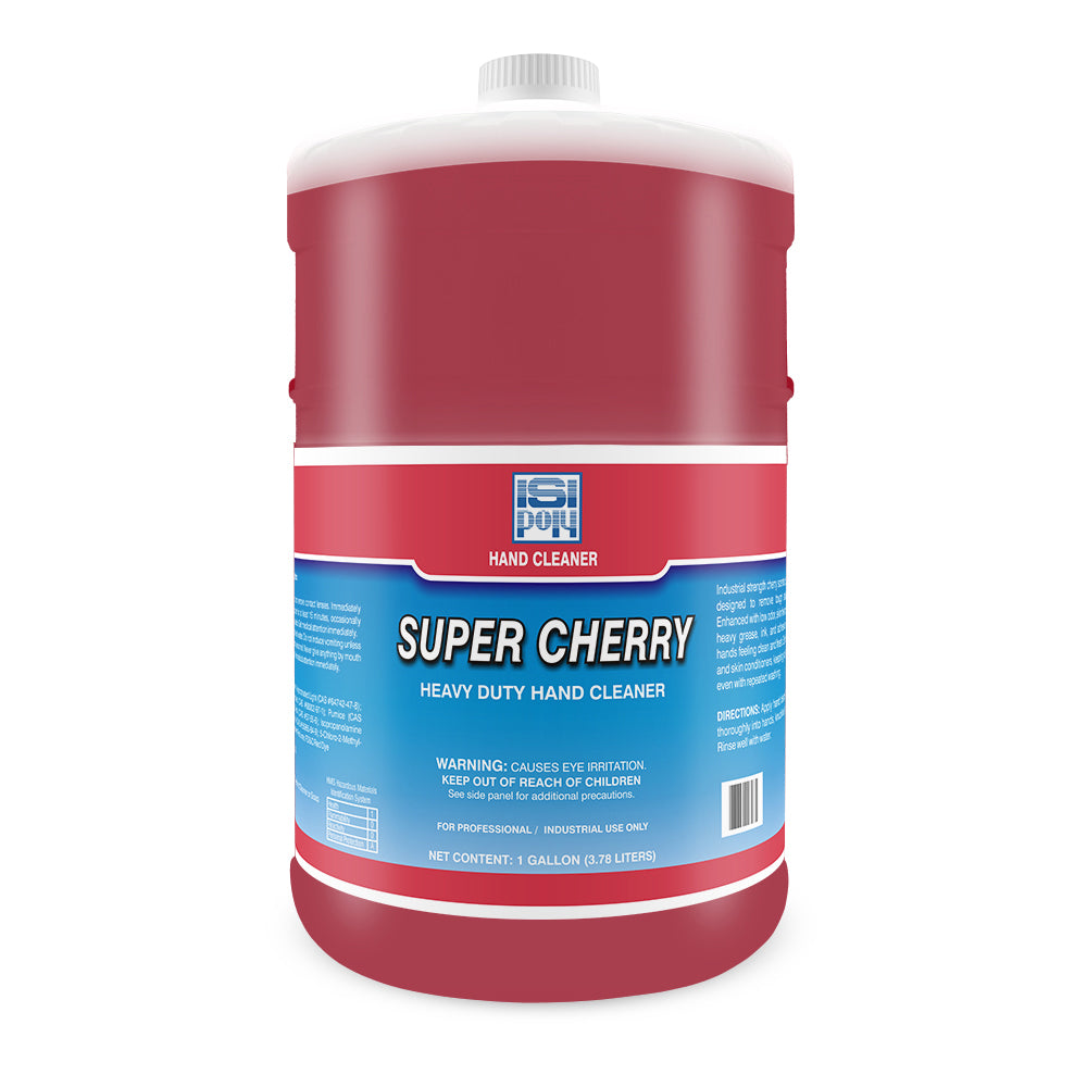 ISI-Poly Super Cherry Hand Cleaner With Dispenser - 1 Gallon - Pack of 4
