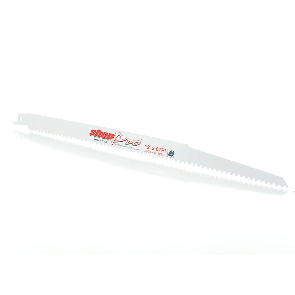 Shoppro 12 x 3/4 x 0.050 Cobalt Wood Reciprocating Saw Blade - 6 Tpi