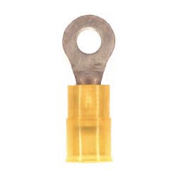 12-10 Gauge Ring Terminal #8 Stud Nylon Insulated Yellow