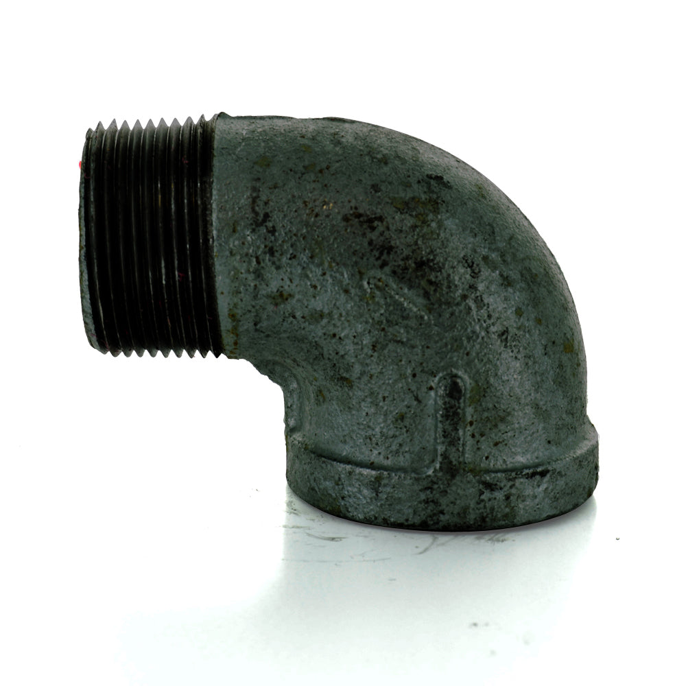 2" Schedule 40 Female NPT X MNPT Black Welded Malleable Iron 90 Degree Street Elbow USA