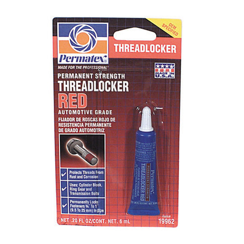Permatex 262 Permanent Strength Threadlocker Red - 6 Ml