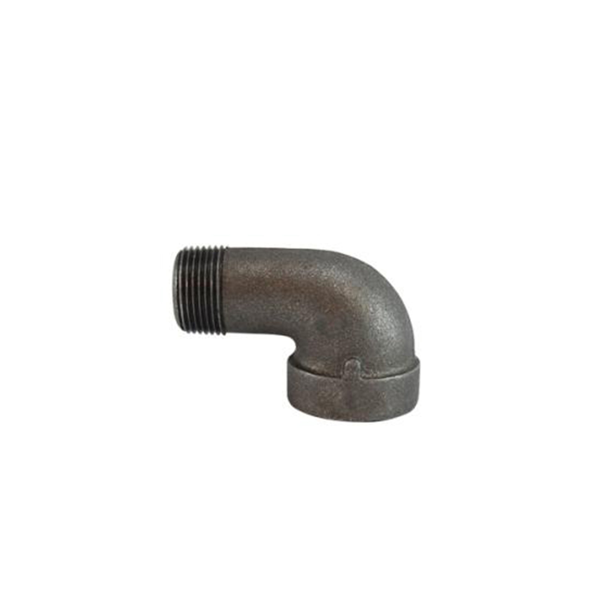 1-1/2 Inch Sch 80 Threaded Black Malleable Iron 90 Degree Street Elbow