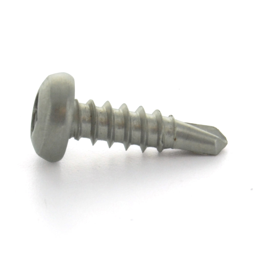 #6 x 1/2 Inch Passivated & Waxed 410 Stainless Steel #2 Point Pan Head Self-Drilling Tek Screw - Clearance