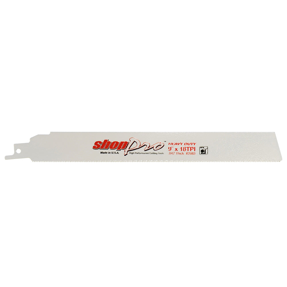 Shoppro 9 x 1 x 0.042 Power Edge Heavy-Duty Reciprocation Saw Blade - 18 Tpi