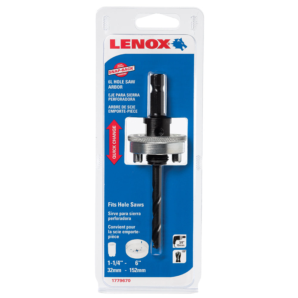 Snap Back™ Hole Saw Arbor- 6L