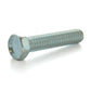 #10-32 x 1/2 Inch Fine Zinc Plated Steel External Hex Unslotted Drive Hex Head Machine Screw