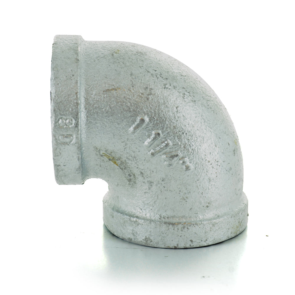1-1/2" Schedule 40  Female NPT Galvanized Welded Malleable Iron 90 Degree Elbow USA