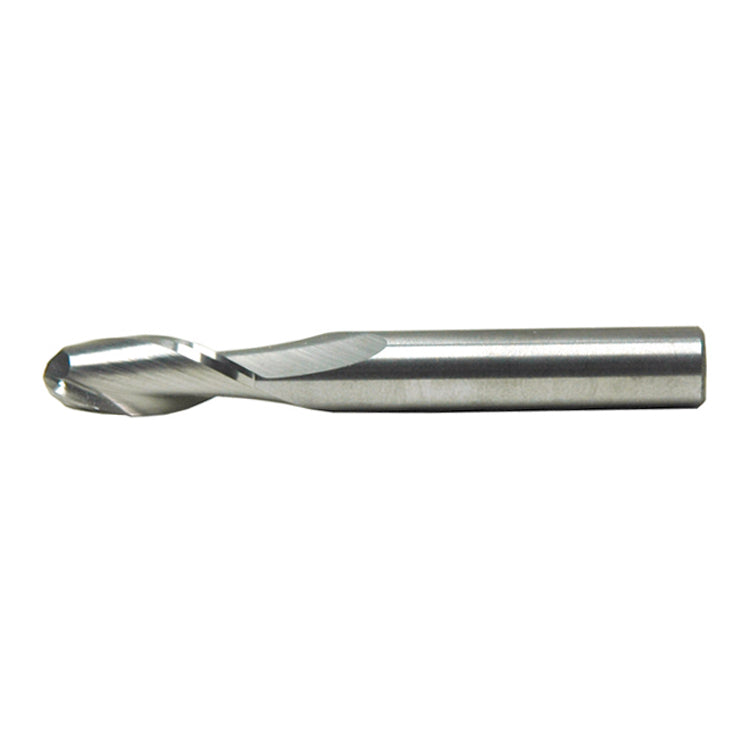 1/32 Inch x 1/8 Inch 2 Flute Regular Length Single Ball Nose End Mill