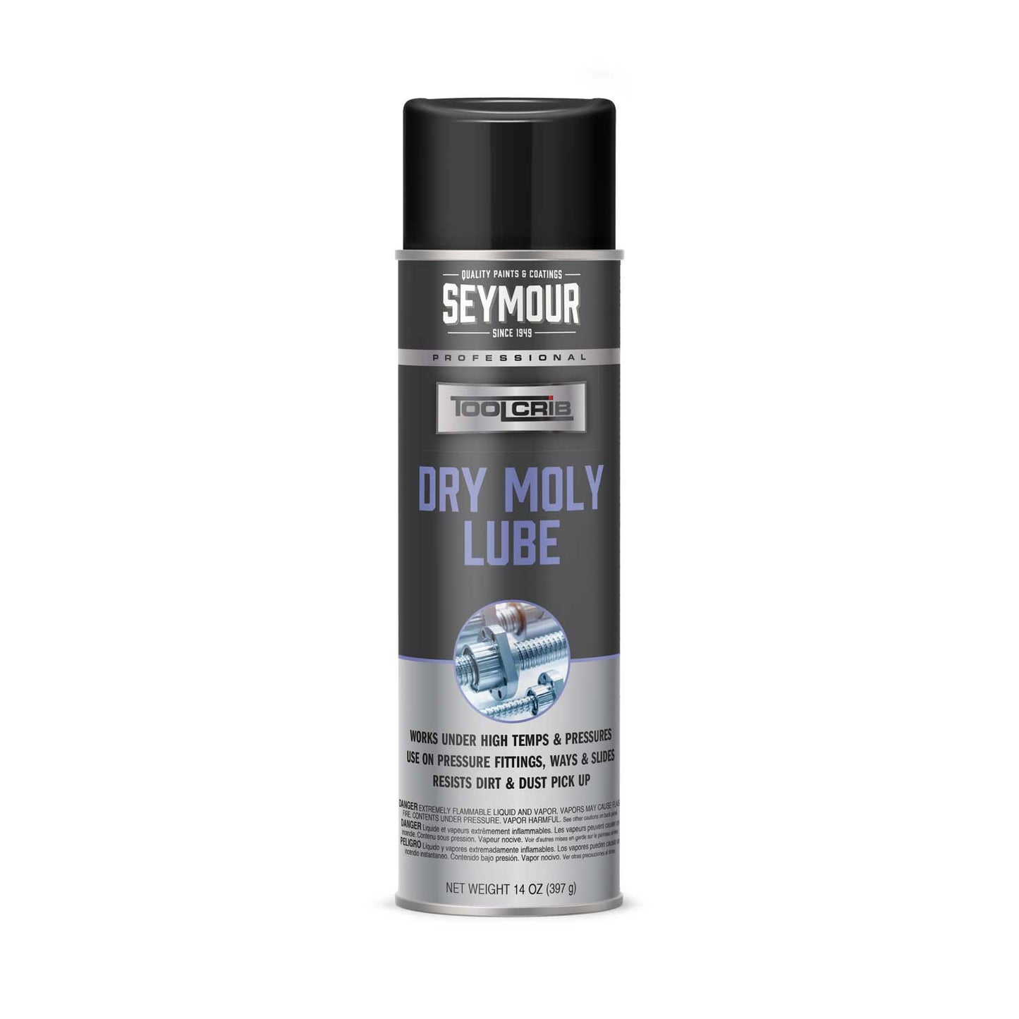 Seymour Tool Crib Dry Moly Lube Dry Moly Lubricant Aerosol - 14 OZ. Net Fill Wt.