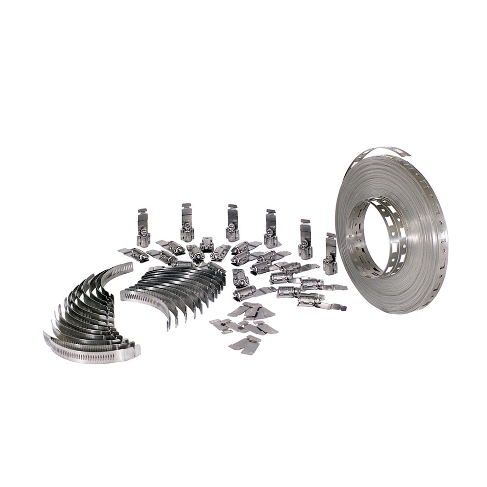 Make-A-Clamp Kit - 100 Ft Band (25) Adjustment Fasteners (10) Band Splices