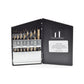 21 Piece Shoppro Cyclone Mechanics Length Drill Set- 3 Flats On Shank- With Rugged Heavy Gauge All–Steel Case Index 1/16 Inch - 3/8 Inch By 64Ths