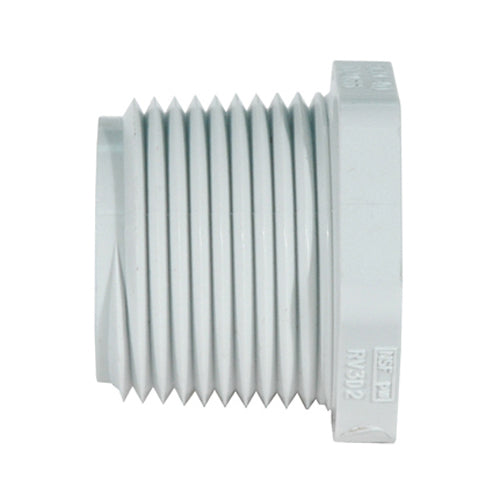 3/8 Inch Mipt Sch 40 White Pvc Plug