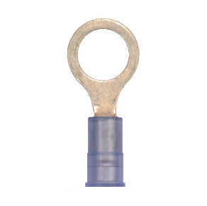 16-14 Gauge Ring Terminal 5/16" Stud Nylon Insulated Blue