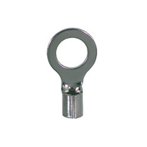 12-10 Gauge Uninsulated High Temperature Ring Terminal 5/16" Stud Nickel Plated Steel