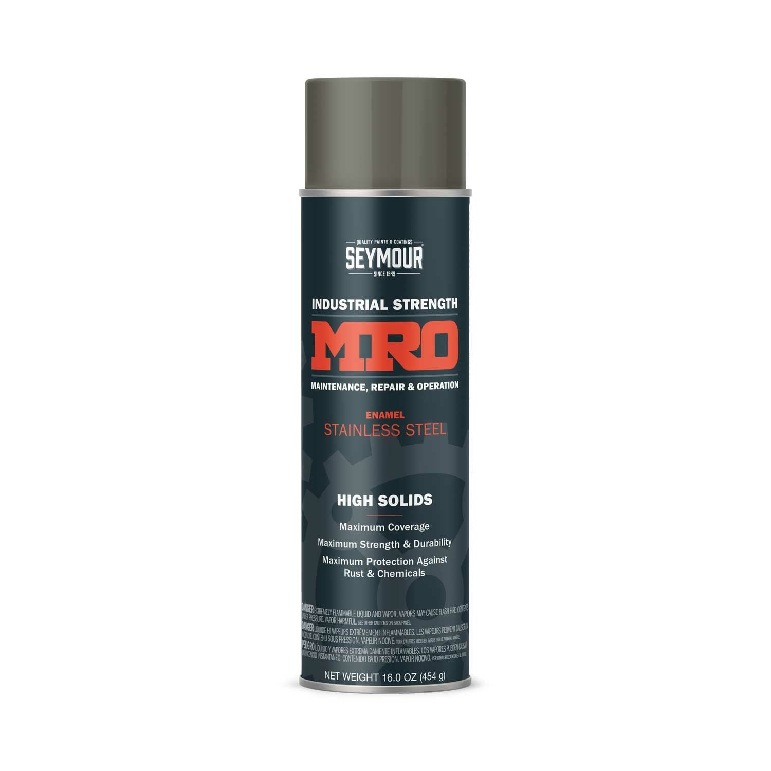 Seymour Mro Industrial Gloss Paint Aerosol Stainless Steel - 16 oz