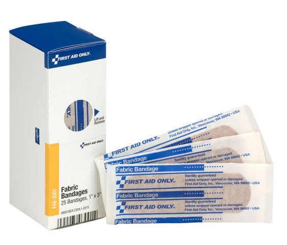 1"x3" Fabric Bandages box of 25