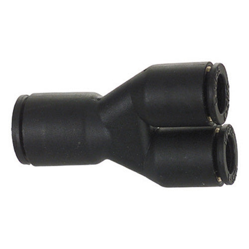 M6 x M8 Compression Glass Filled Nylon Tube Union Y Connector