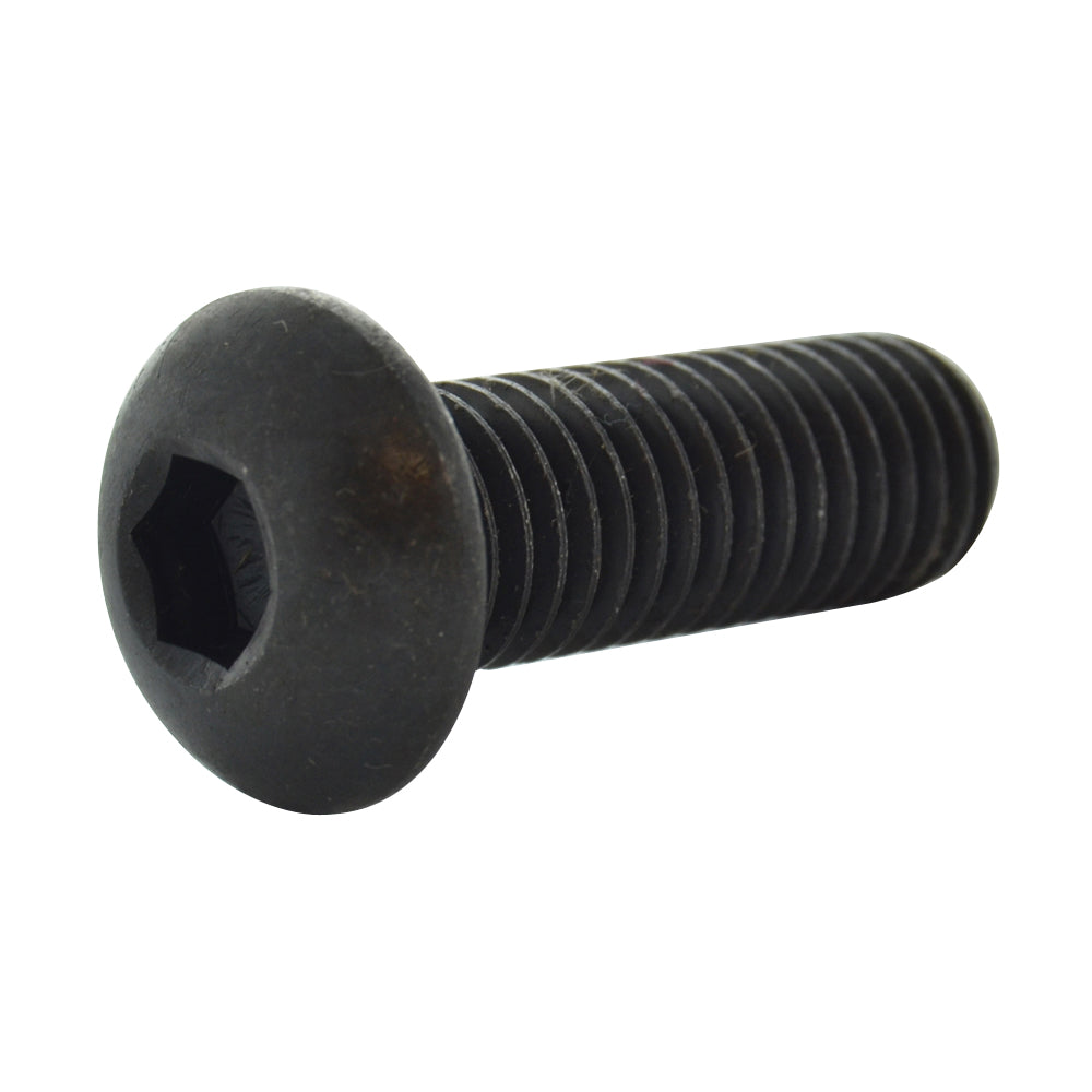 1/4-20 x 1/2 Inch Coarse Black Oxide Medium Carbon Steel Button Head Socket Cap Screw USA