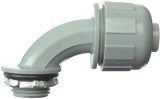 Liquidtight Quick-Set Connector- 3/4 In Compression- PVC/Zinc- 2.79 In L- PVC- Gray
