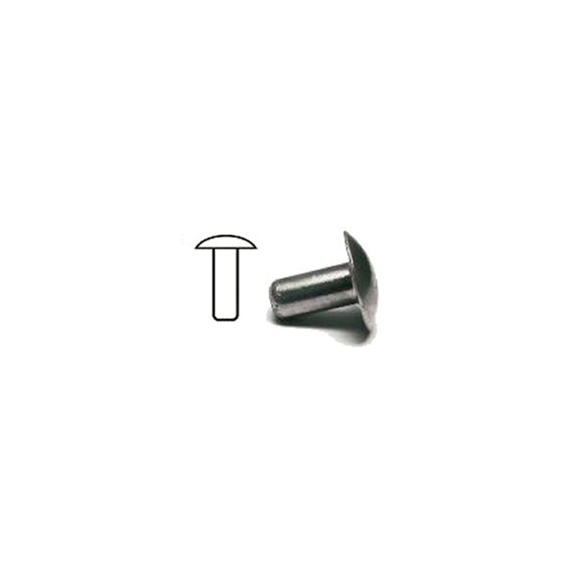 1/4 Inch Dia X 3/4 Inch Hard Alloy Aluminum Brazier Head Solid Rivet