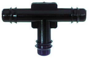 5/16 Inch x 5/16 Inch x 5/16 Inch Black Nylon Vacuum and Washer Hose Tee Connector