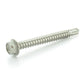 #12 x 1-1/2 Inch Plain 410 Stainless Steel #3 Point Indented Hex Washer Head Self-Drilling Tek Screw