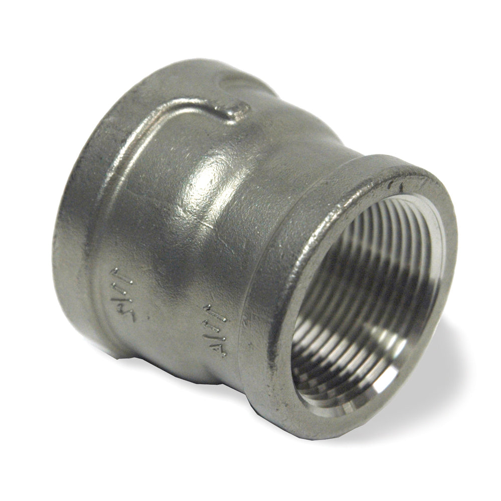 2" x 1-1/2" Schelule 40 Npt 304 Stainless Steel Reducing Coupling