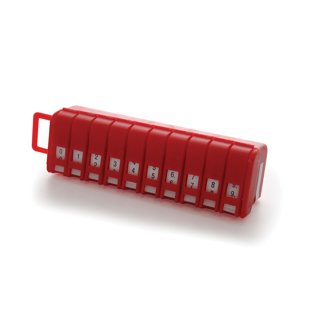 Legend 0 Through 9 Wire Marker Tape Dispenser With Labels