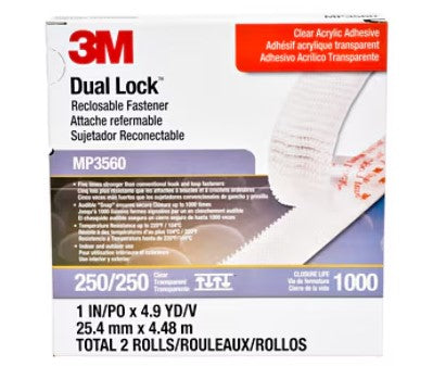 1 Inch X 14.7 Ft Clear Reclosable Dual Lock™ Mini-Pack Fastening System