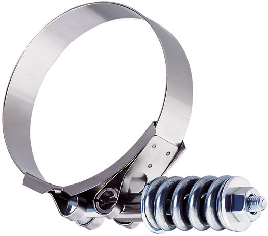 #86 SAE 3-9/16 to 3-7/8 Inch Dia Carbon Steel Stainless Steel Heavy Duty T-Bolt Spring Loaded Clamp