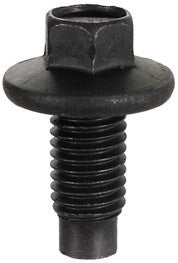 M12 x 1.75 x 15 mm Gray Phosphate Steel Oil Drain Plug With Inset Rubber Gasket