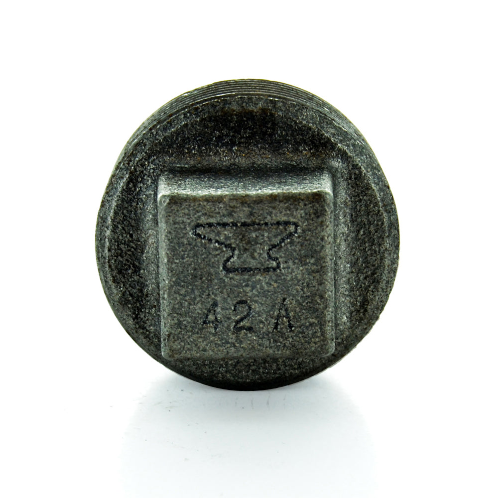 3/4" Schedule 40 Male NPT Black Welded Malleable Iron Square Head Pipe Plug USA