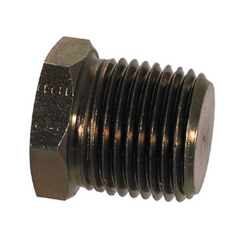 1/8 Inch 6000 psi Zinc Plated Yellow Dichromate Carbon Steel Pipe Hex Head Plug