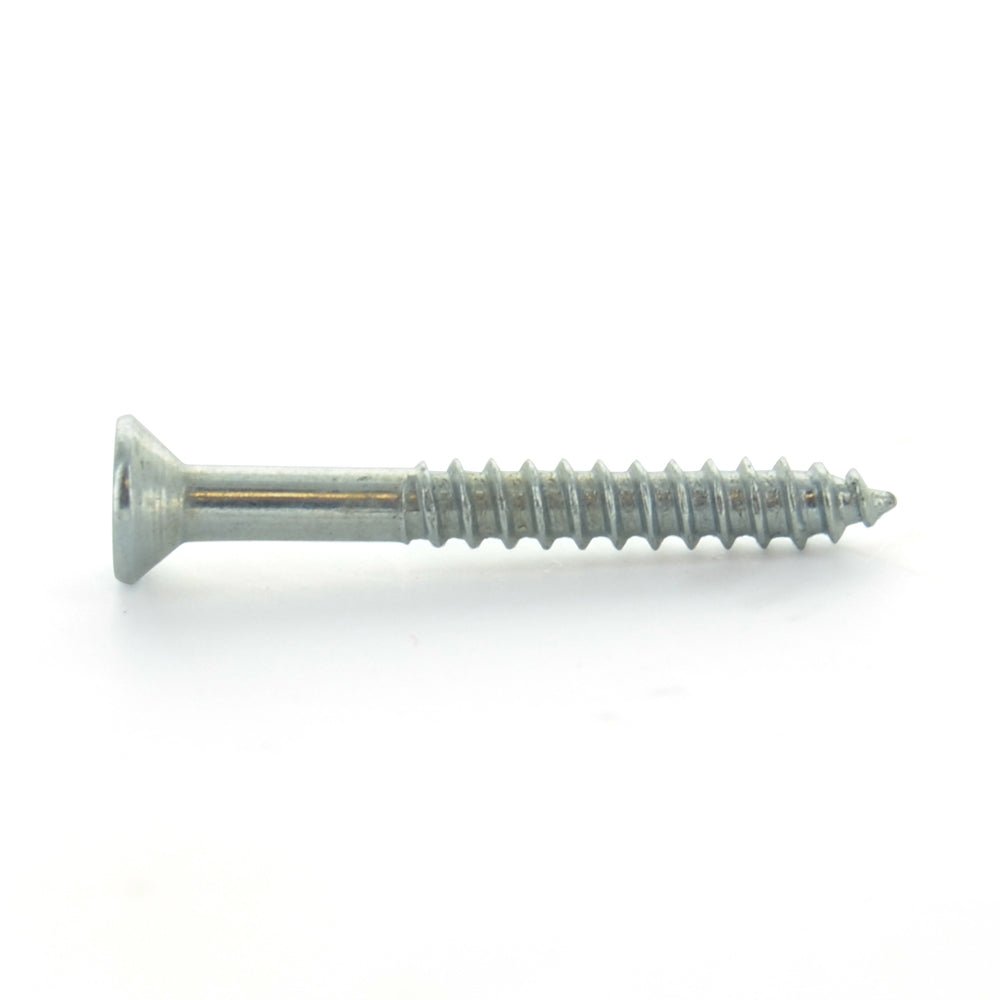 #4 x 1-1/4 Inch Zinc Plated Alloy Steel Phillips Flat Head Wood Screw - Clearance